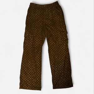 Brown Checkered Women’s Pants